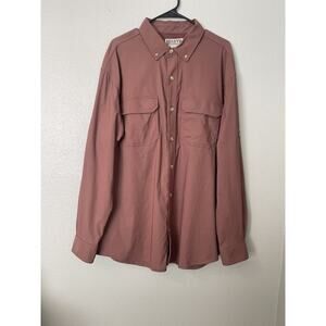 Duluth Trading Co Mens Vented Mauve Long Sleeve Shirt Sz XL Button‎ Up Sleeves